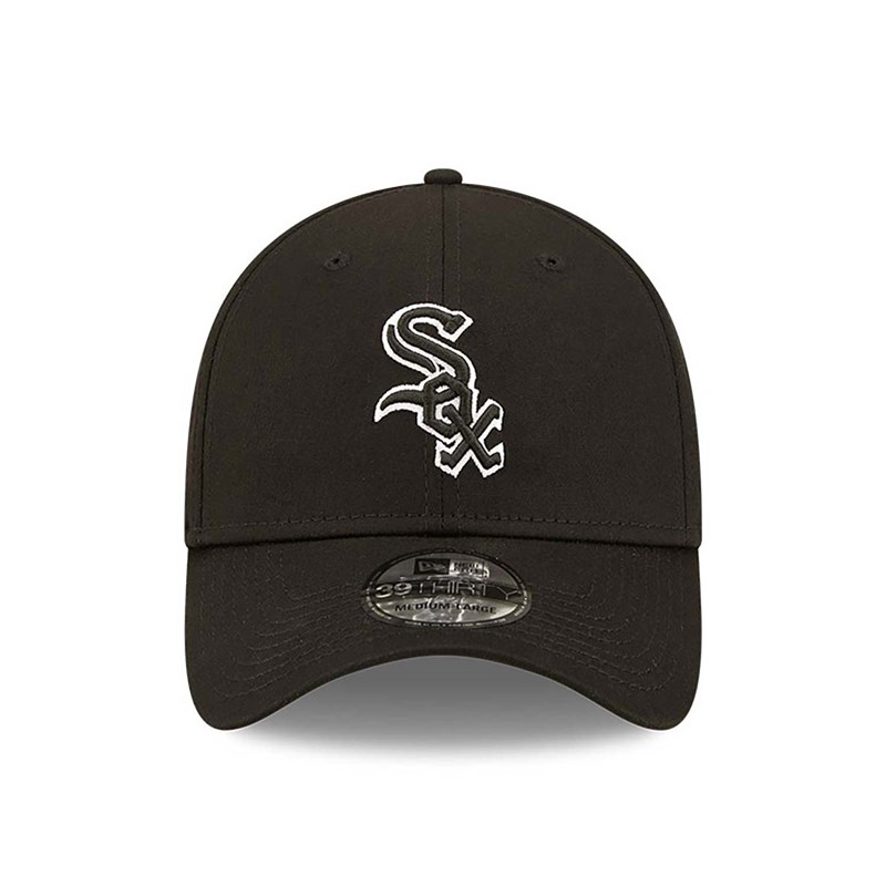 Black New Era Chicago Sox Team Outline Stretch Fit Cap 39thirty | NVIB30968