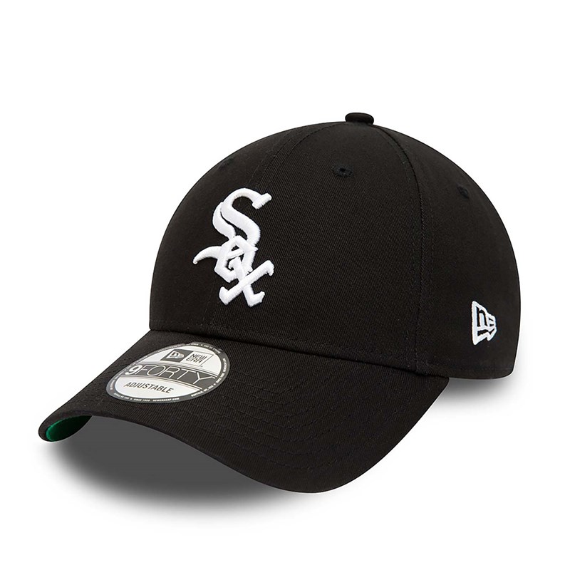 Black New Era Chicago Sox Team Side Patch Adjustable Cap 9forty | CLSV43286