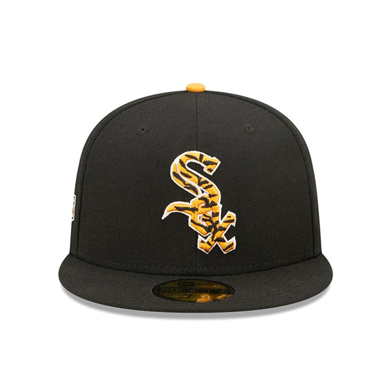 Black New Era Chicago Sox Tiger Fill Fitted Cap 59fifty | XGFH68132