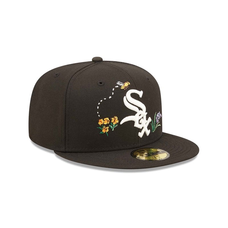 Black New Era Chicago Sox Watercolour Floral Cap 59fifty | NVZA01685