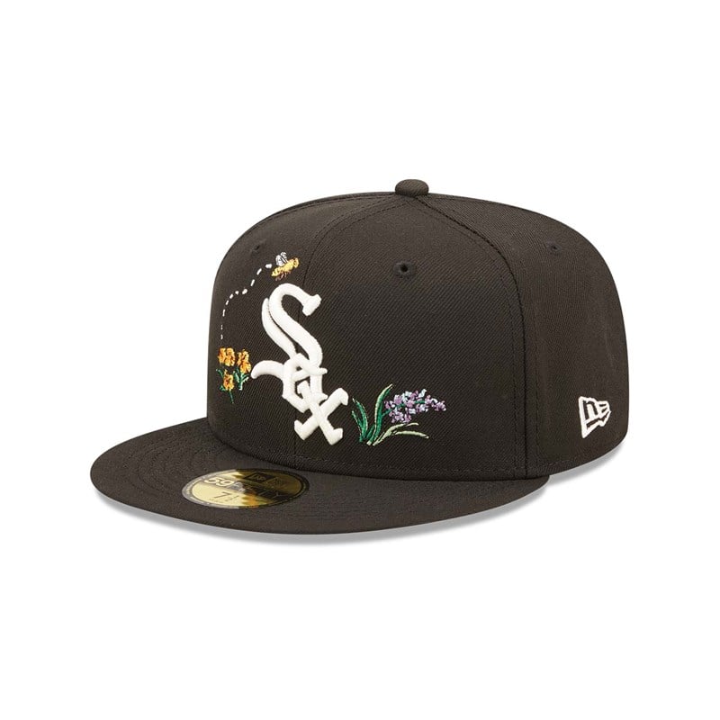 Black New Era Chicago Sox Watercolour Floral Cap 59fifty | NVZA01685