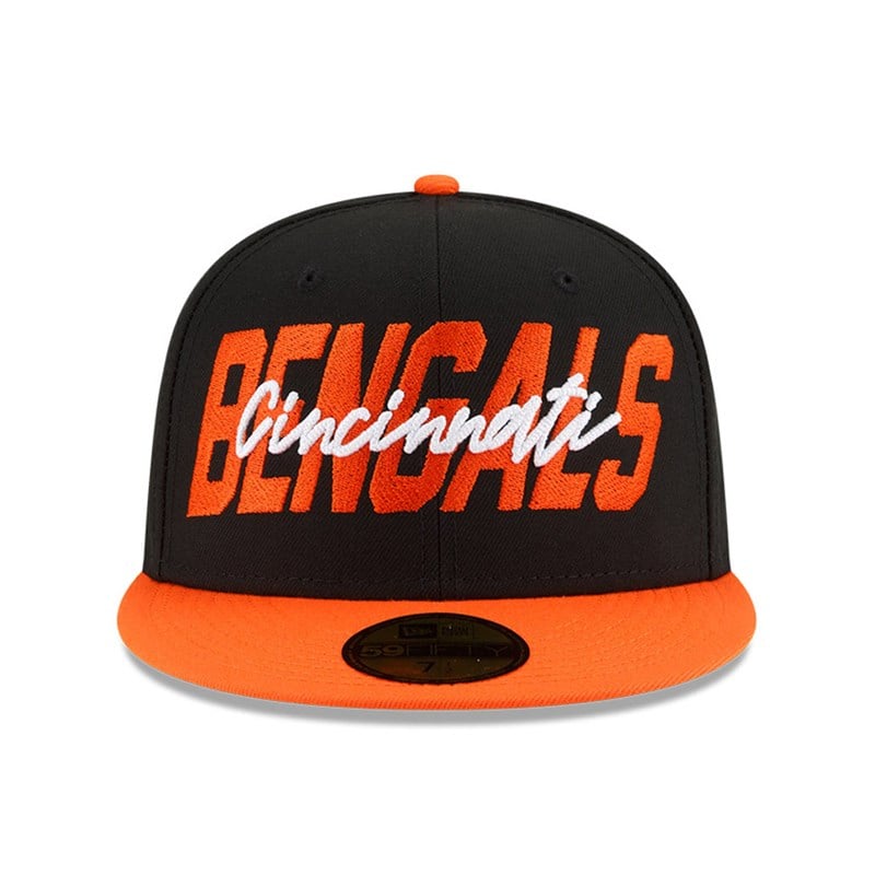 Black New Era Cincinnati Bengals NFL Draft Fitted Cap 59fifty | MNQU65140