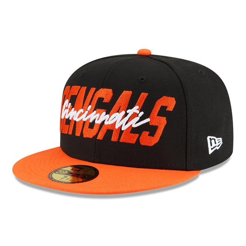 Black New Era Cincinnati Bengals NFL Draft Fitted Cap 59fifty | MNQU65140