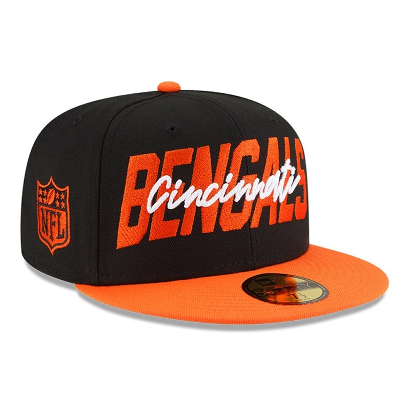 Black New Era Cincinnati Bengals NFL Draft Fitted Cap 59fifty | MNQU65140