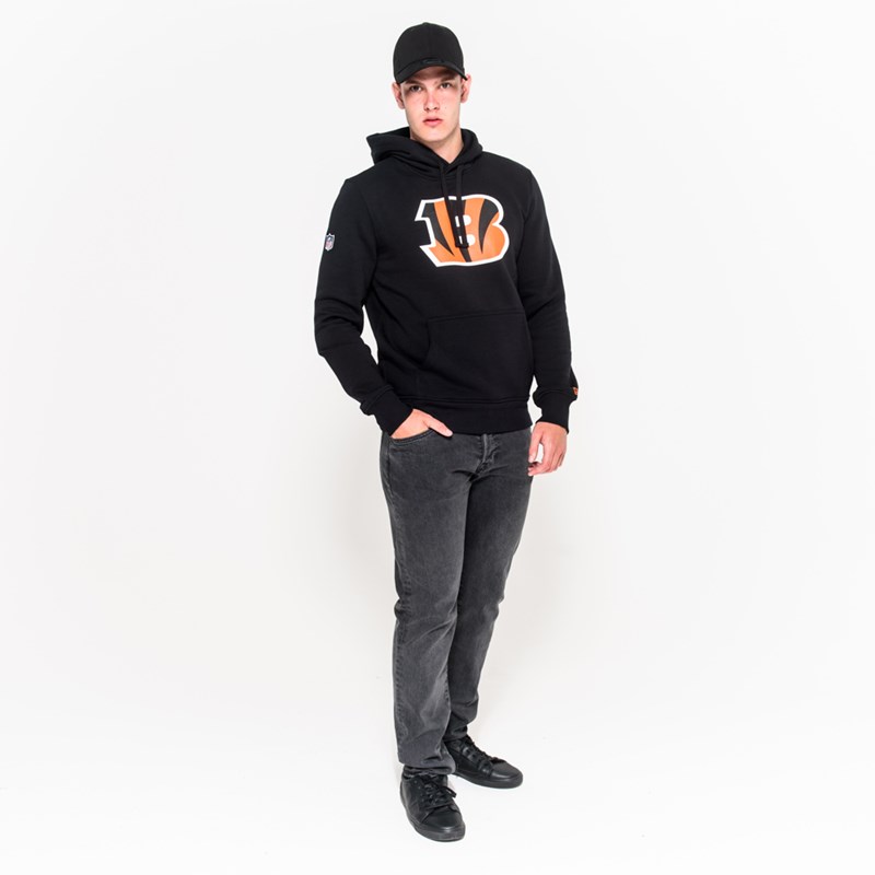 Black New Era Cincinnati Bengals Team Logo Hoodie | ZYWV36459