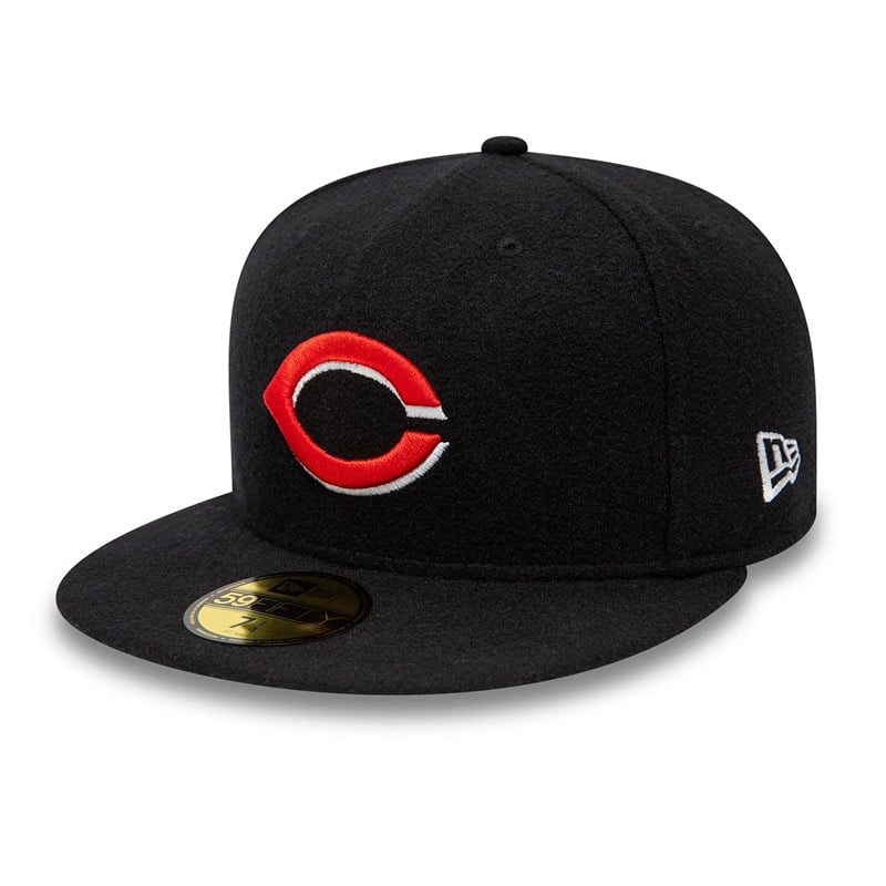 Black New Era Cincinnati Reds Anniversary Fitted Cap 59fifty | CYZR85910