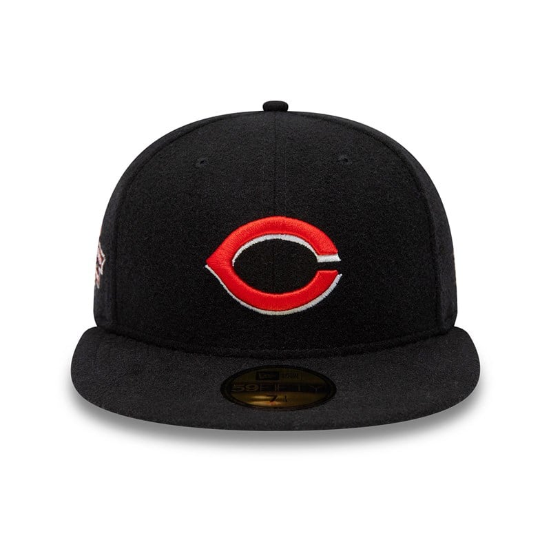 Black New Era Cincinnati Reds Anniversary Fitted Cap 59fifty | CYZR85910