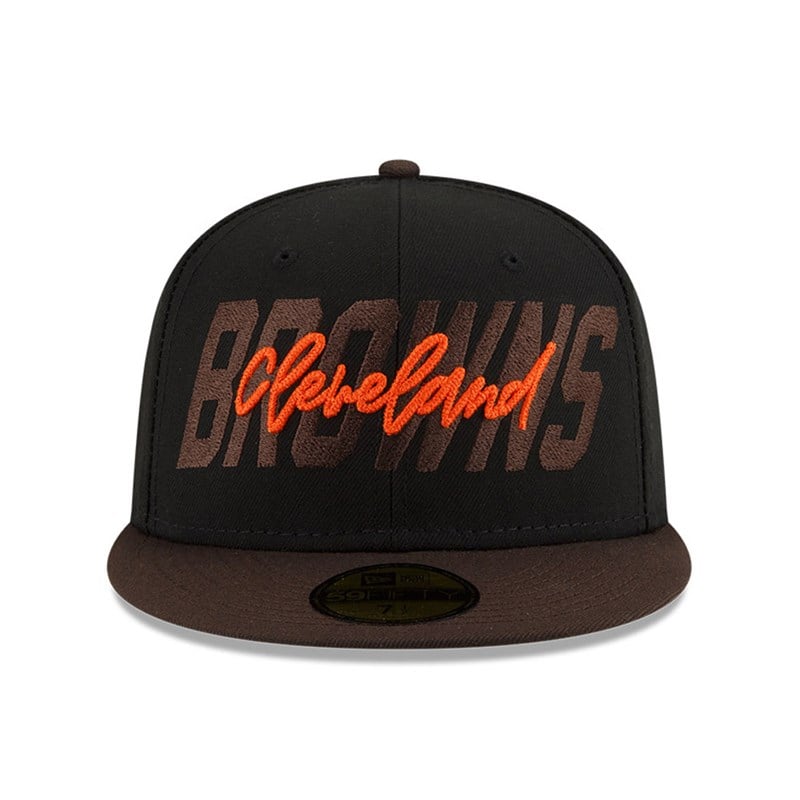 Black New Era Cleveland Browns NFL Draft Fitted Cap 59fifty | QOVA37582