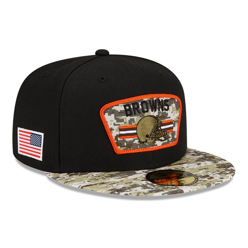 Black New Era Cleveland Browns NFL Salute To Service Cap 59fifty | VSPW25913