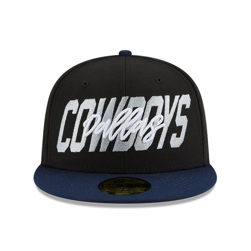 Black New Era Dallas Cowboys NFL Draft Fitted Cap 59fifty | HVPD64583