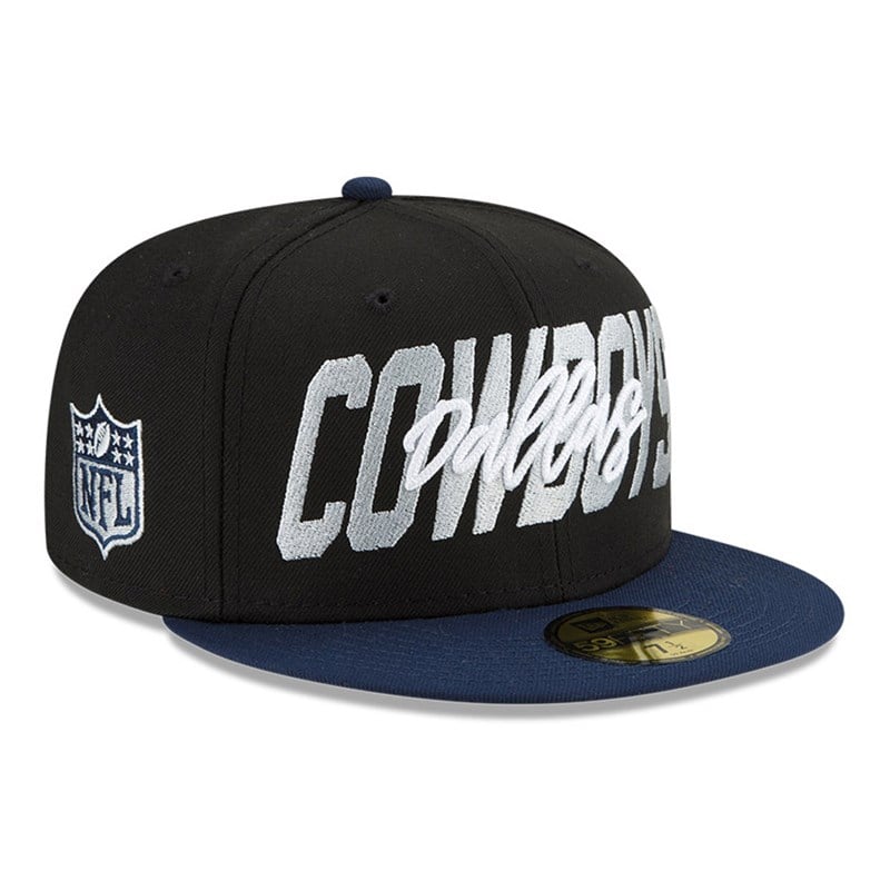 Black New Era Dallas Cowboys NFL Draft Fitted Cap 59fifty | HVPD64583