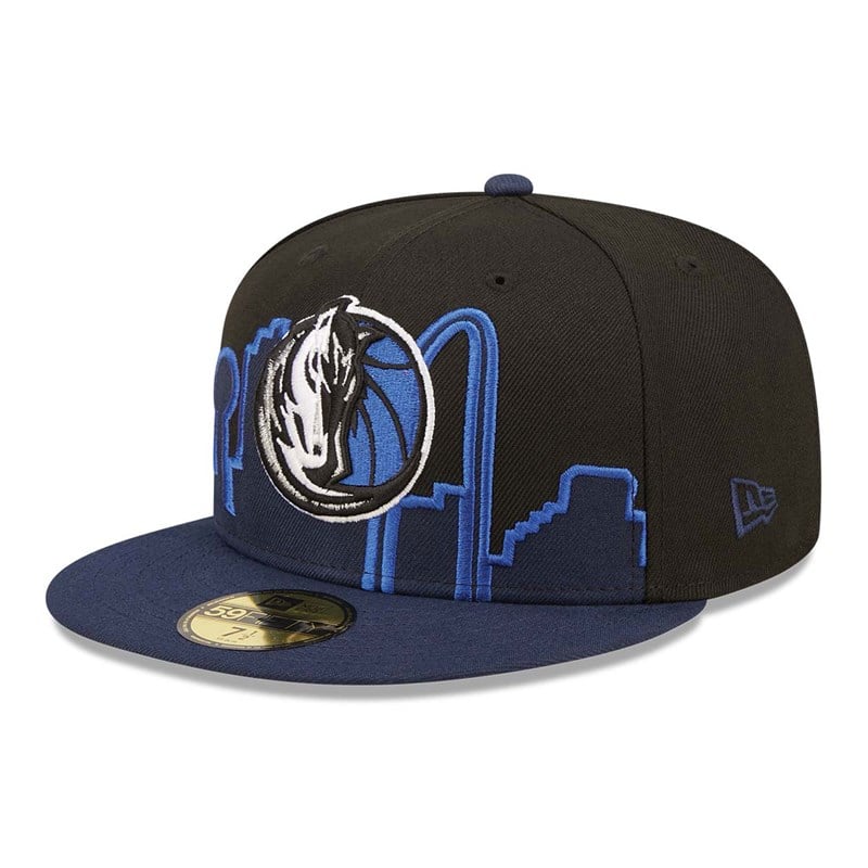 Black New Era Dallas Mavericks NBA 2022 Fitted Cap 59fifty | XPMQ89730