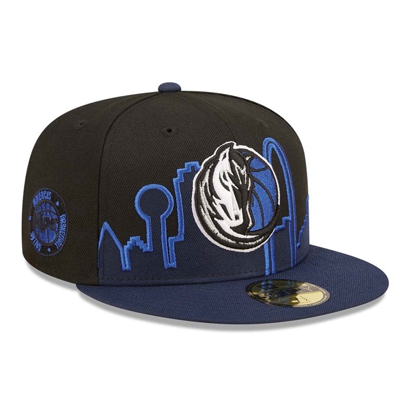 Black New Era Dallas Mavericks NBA 2022 Fitted Cap 59fifty | XPMQ89730