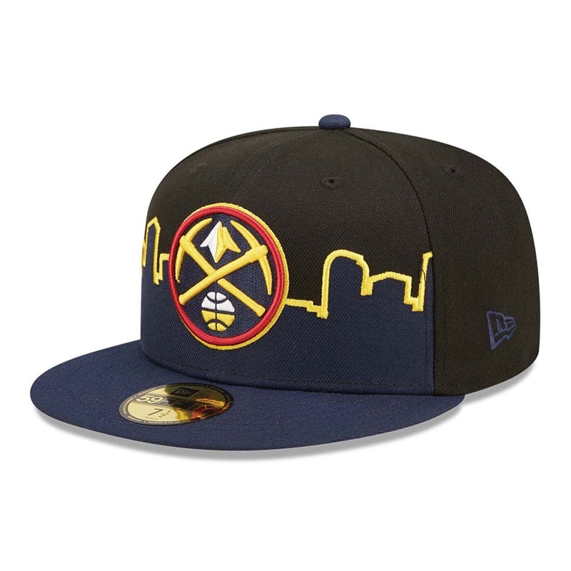 Black New Era Denver Nuggets NBA Tip Off 2022 Fitted Cap 59fifty | CYHL75083