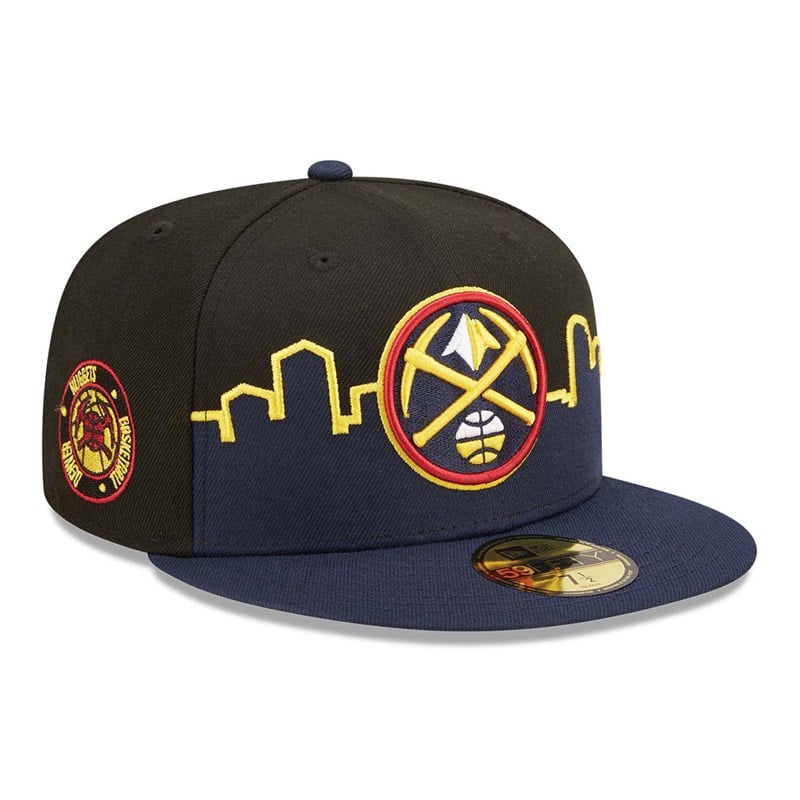 Black New Era Denver Nuggets NBA Tip Off 2022 Fitted Cap 59fifty | CYHL75083