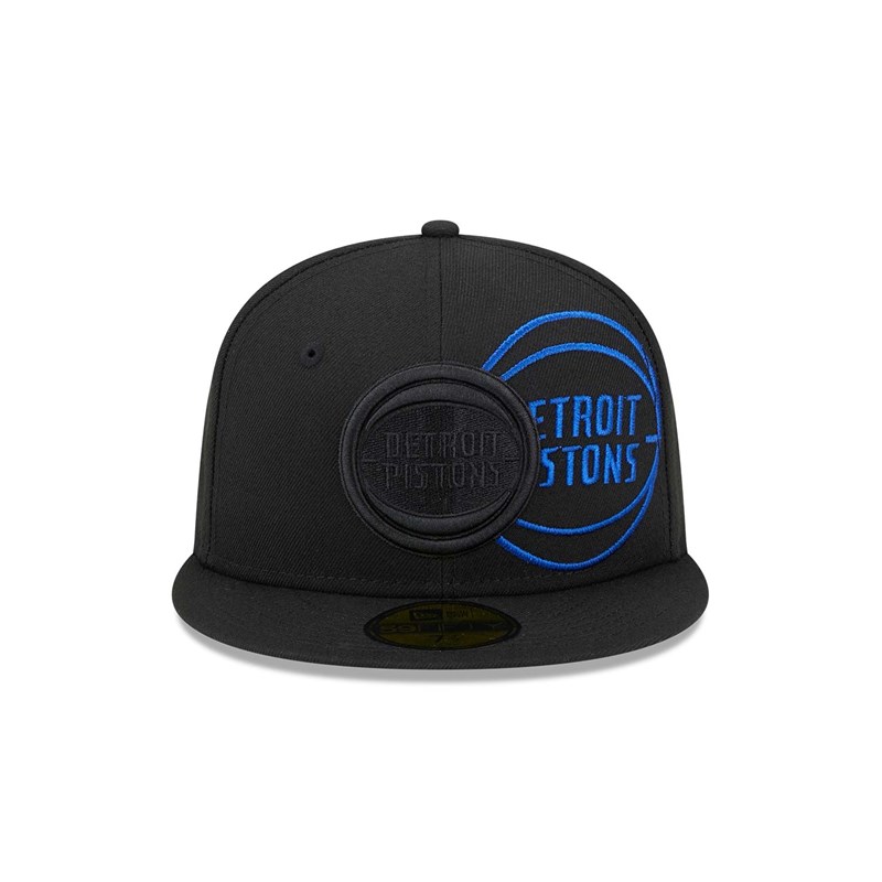 Black New Era Detroit Pistons NBA Elements Fitted Cap 59fifty | EQRL60273