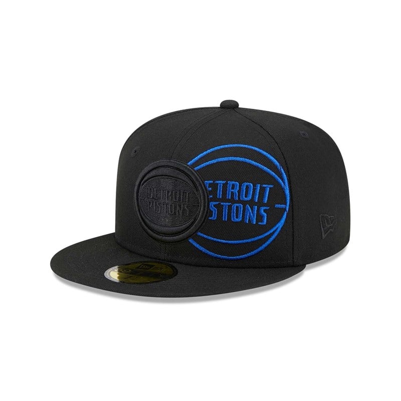 Black New Era Detroit Pistons NBA Elements Fitted Cap 59fifty | EQRL60273