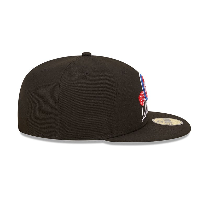 Black New Era Detroit Pistons Roller Fitted Cap 59fifty | ZTAN65327