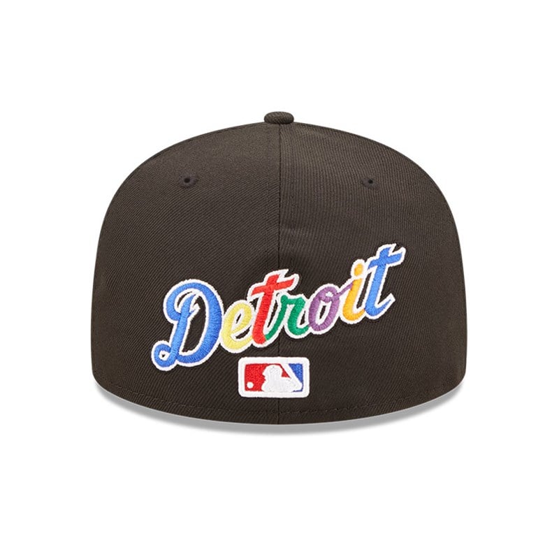 Black New Era Detroit Tigers MLB Prismatic Fitted Cap 59fifty | SROQ64207