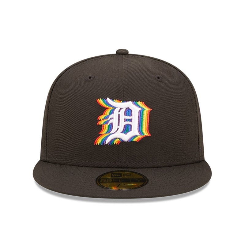 Black New Era Detroit Tigers MLB Prismatic Fitted Cap 59fifty | SROQ64207