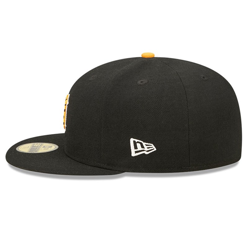 Black New Era Detroit Tigers Tiger Fill Fitted Cap 59fifty | DFVU19372