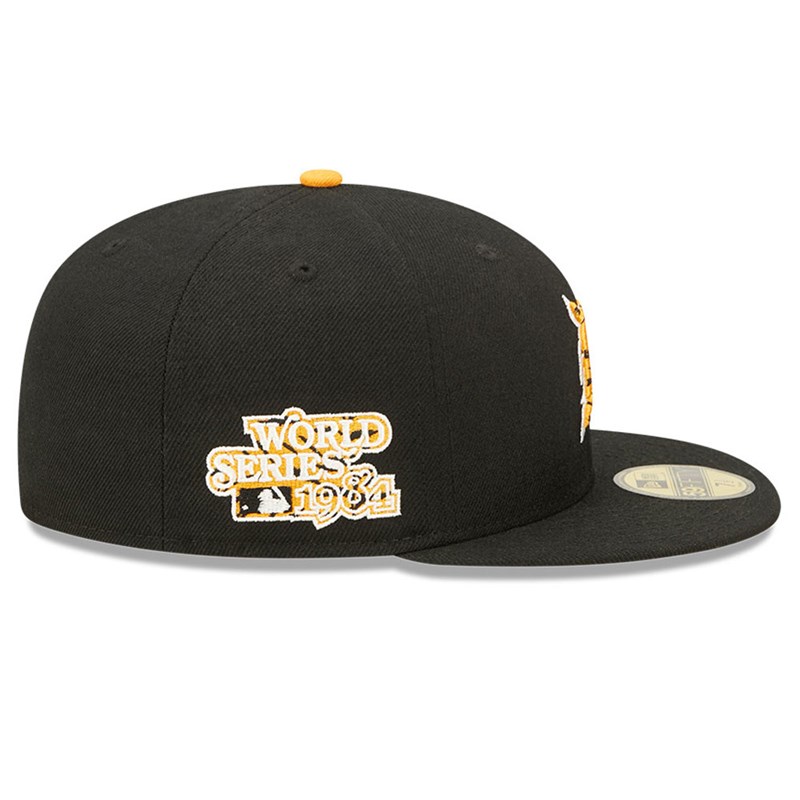 Black New Era Detroit Tigers Tiger Fill Fitted Cap 59fifty | DFVU19372