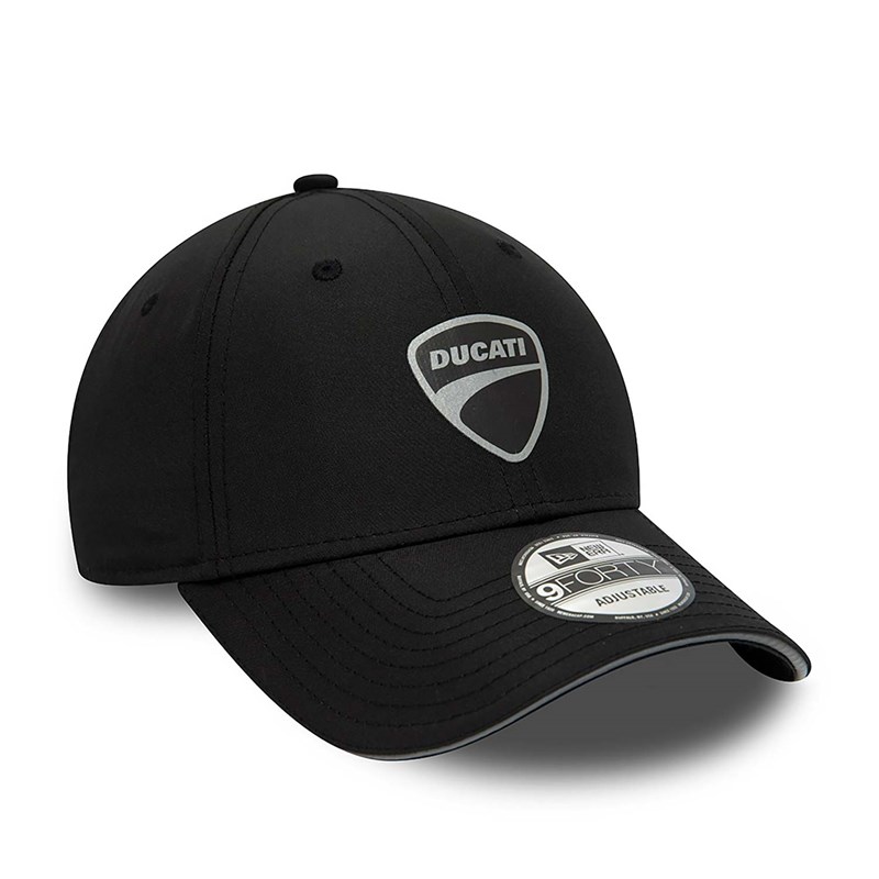 Black New Era Ducati Motor Reflective Logo Adjustable Cap 9forty | QCDI20987