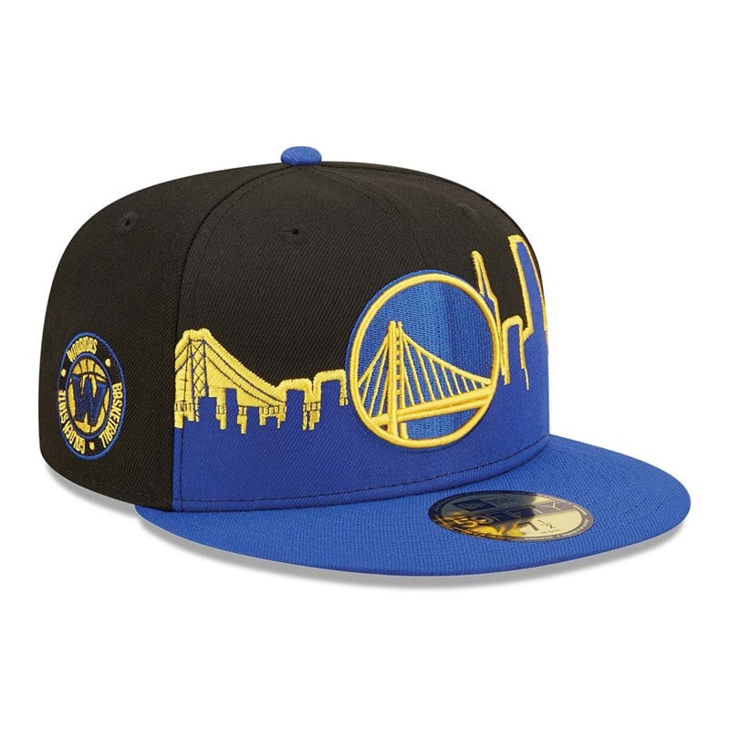 Black New Era Golden State Warriors NBA 2022 Fitted Cap 59fifty | HQUR68901