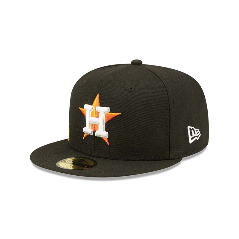 Black New Era Houston Astros Fruit Fitted Cap 59fifty | YRAD81537