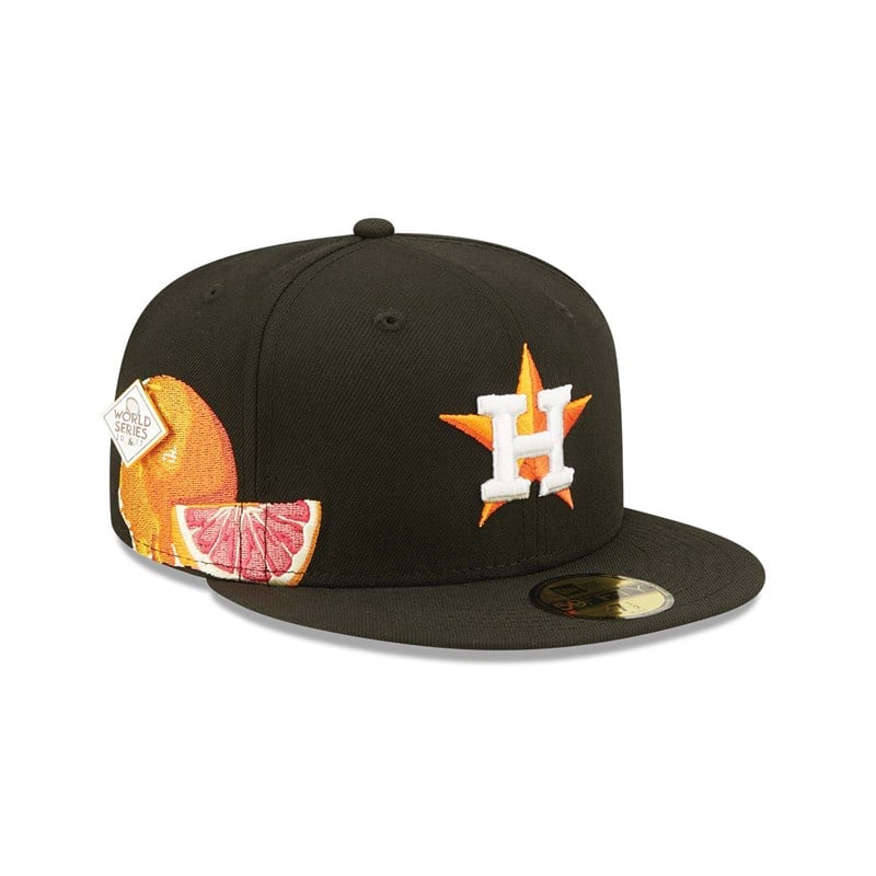 Black New Era Houston Astros Fruit Fitted Cap 59fifty | YRAD81537