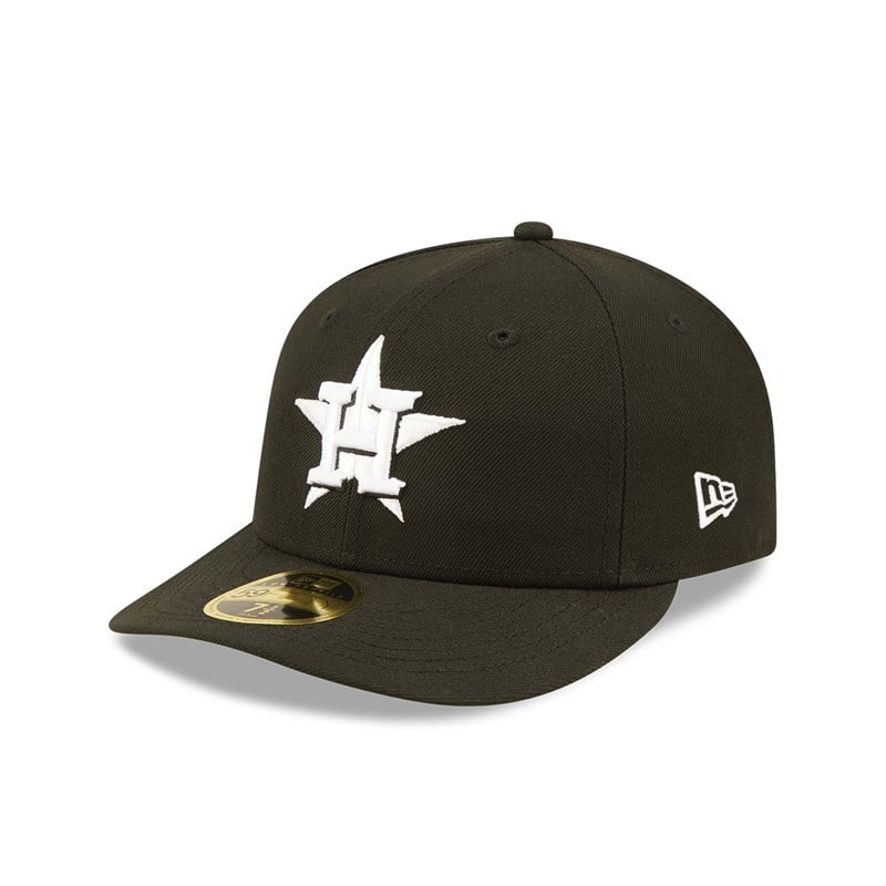 Black New Era Houston Astros Low Profile Cap 59fifty | CPYK73819