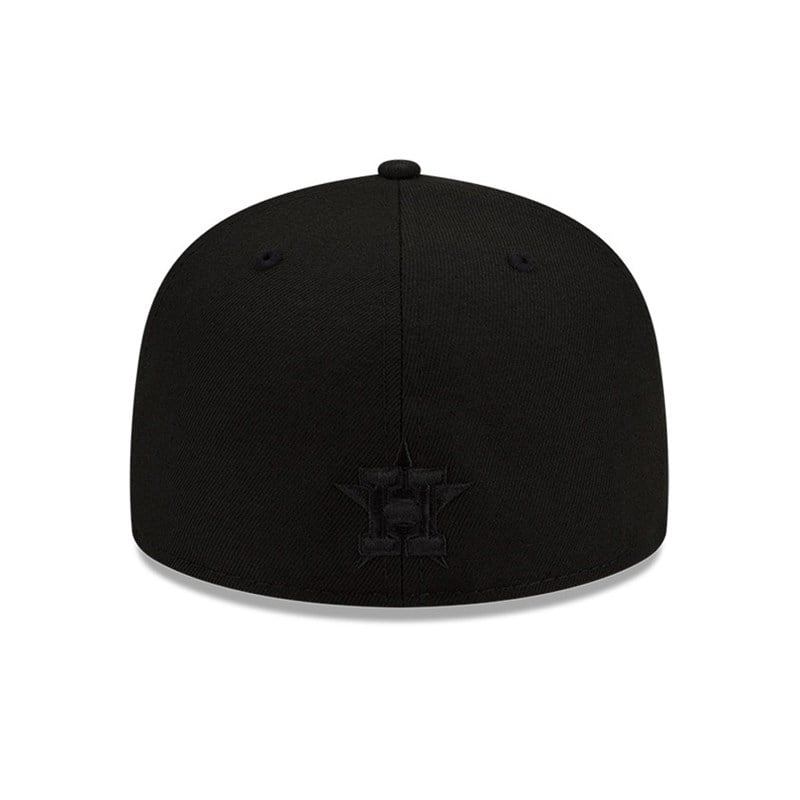 Black New Era Houston Astros MLB Team Fire Fitted Cap 59fifty | VUGS96450