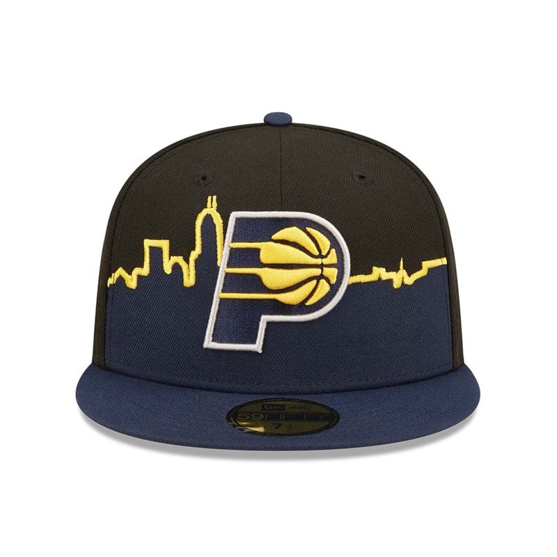 Black New Era Indiana Pacers NBA Tip Off 2022 Fitted Cap 59fifty | KXQC19348