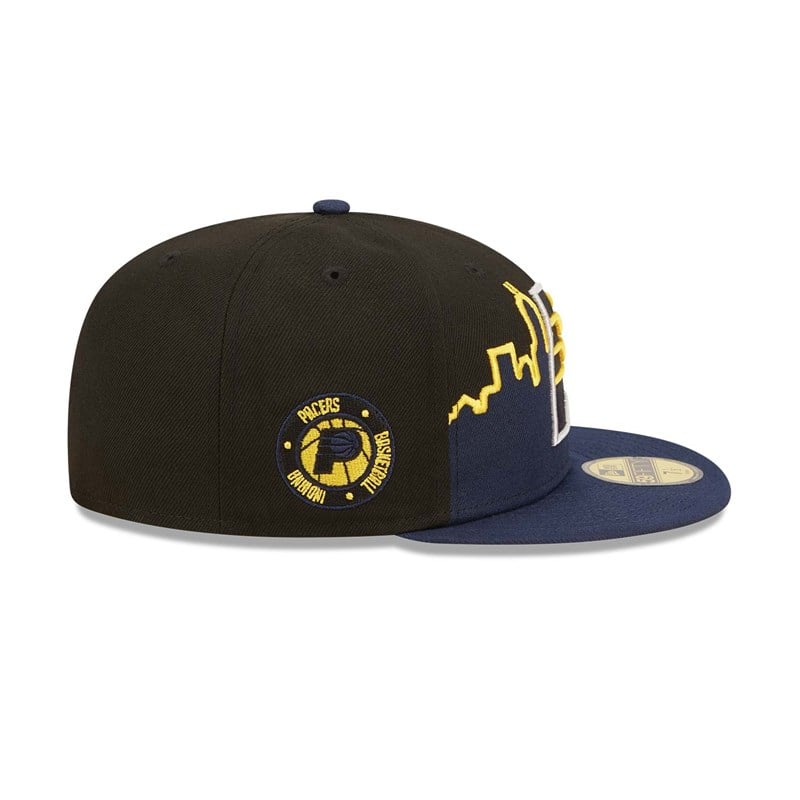 Black New Era Indiana Pacers NBA Tip Off 2022 Fitted Cap 59fifty | KXQC19348