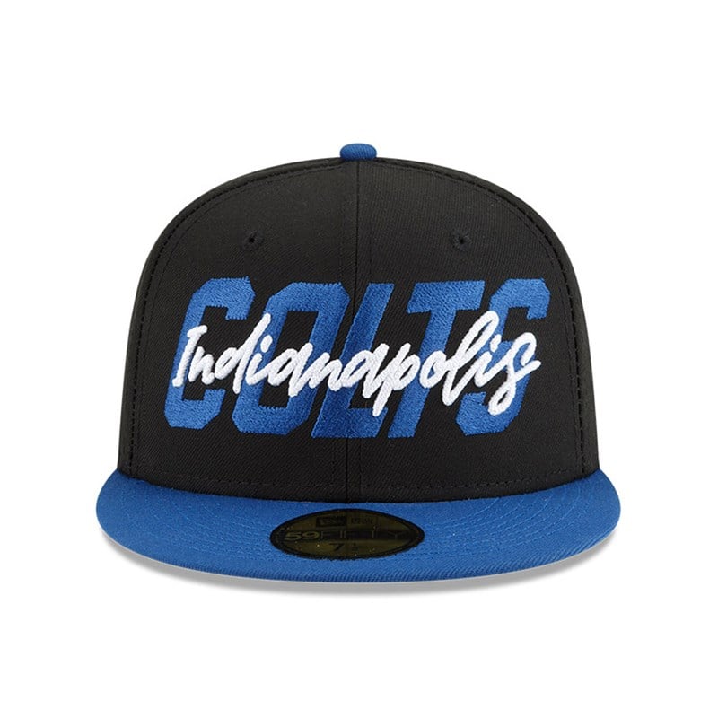 Black New Era Indianapolis Colts NFL Draft Fitted Cap 59fifty | VCRE02317