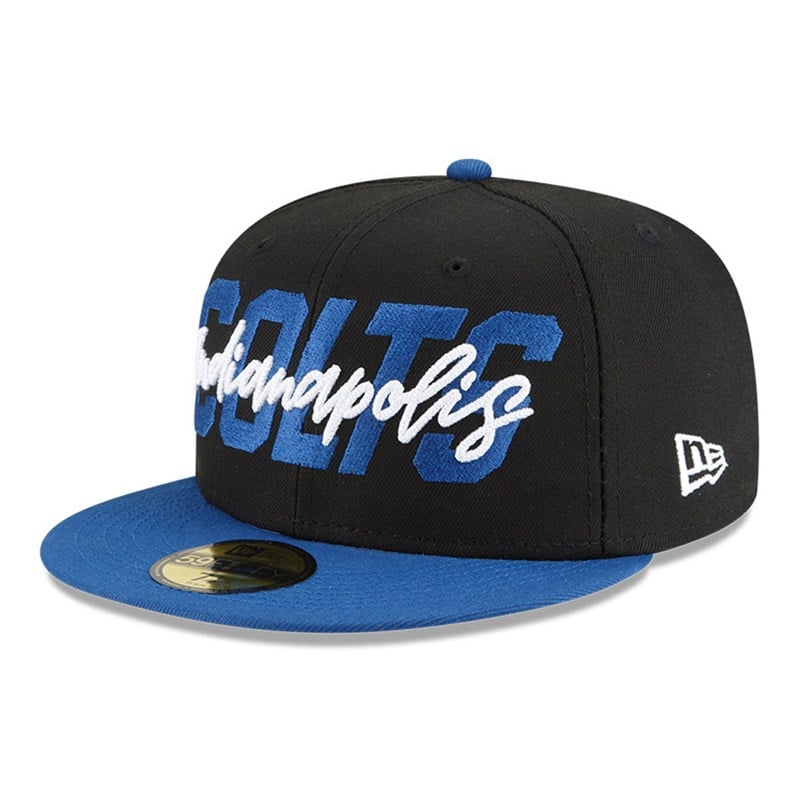 Black New Era Indianapolis Colts NFL Draft Fitted Cap 59fifty | VCRE02317