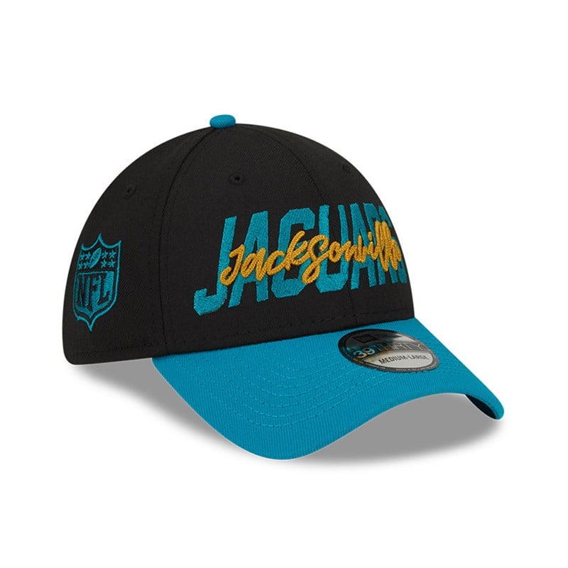 Black New Era Jacksonville Jaguars NFL Draft Stretch Fit Cap 39thirty | RXOC37425