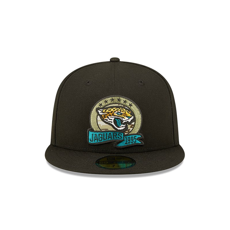 Black New Era Jacksonville Jaguars NFL Salute To Service Fitted Cap 59fifty | CTJH78203