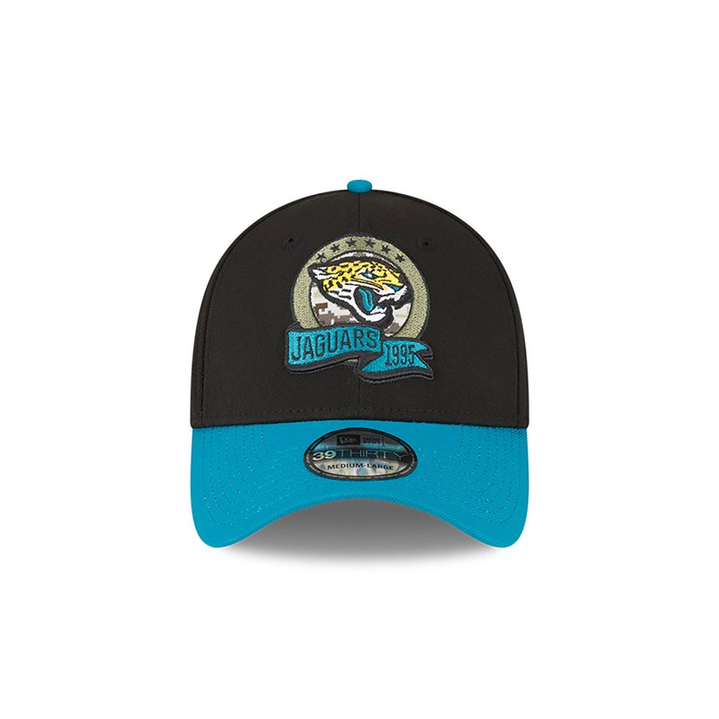 Black New Era Jacksonville Jaguars NFL Salute To Service Stretch Fit Cap 39thirty | IQBG96071