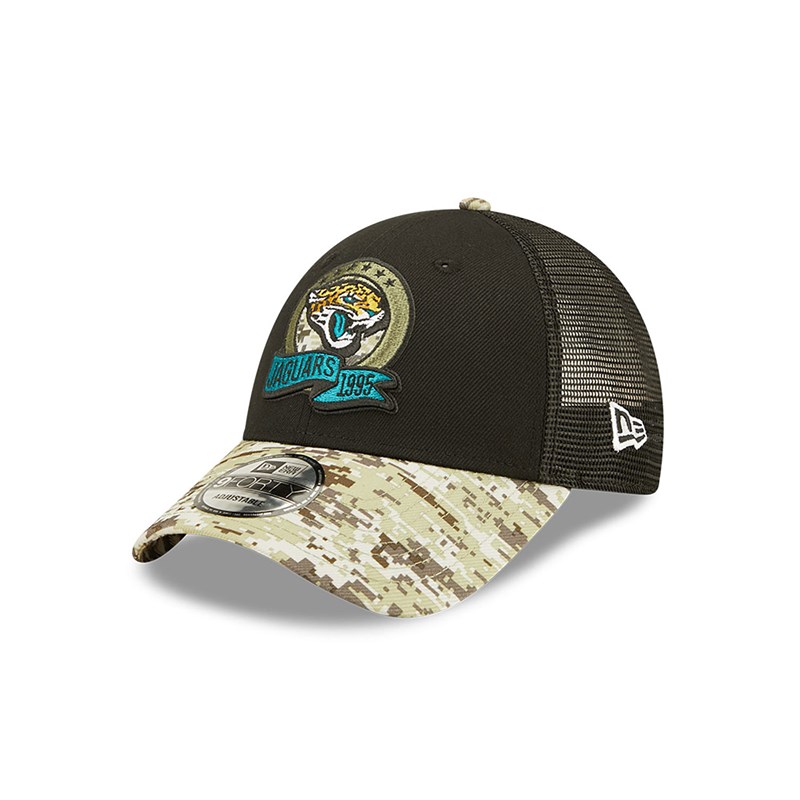 Black New Era Jacksonville Jaguars NFL Salute To Service Cap Trucker | WOGT25674