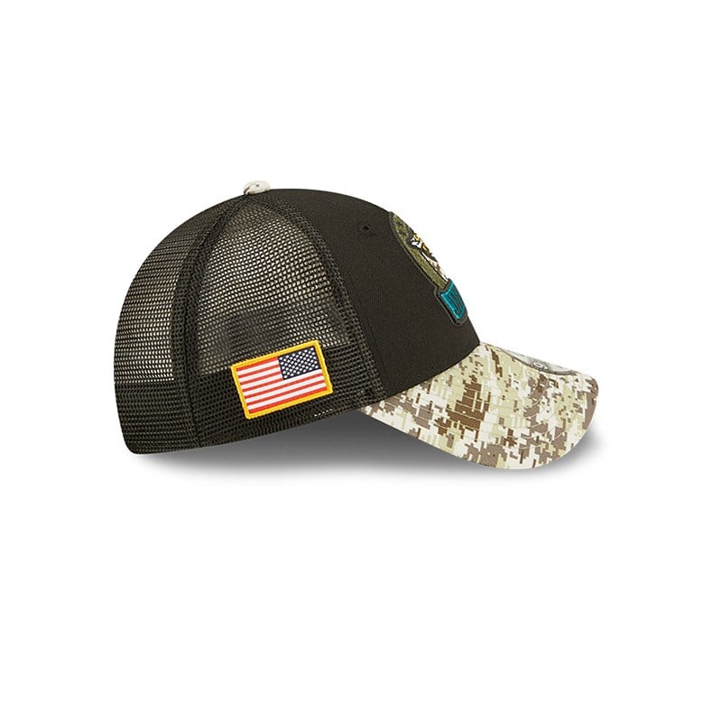 Black New Era Jacksonville Jaguars NFL Salute To Service Cap Trucker | WOGT25674