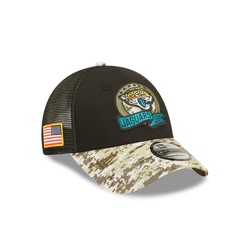 Black New Era Jacksonville Jaguars NFL Salute To Service Cap Trucker | WOGT25674