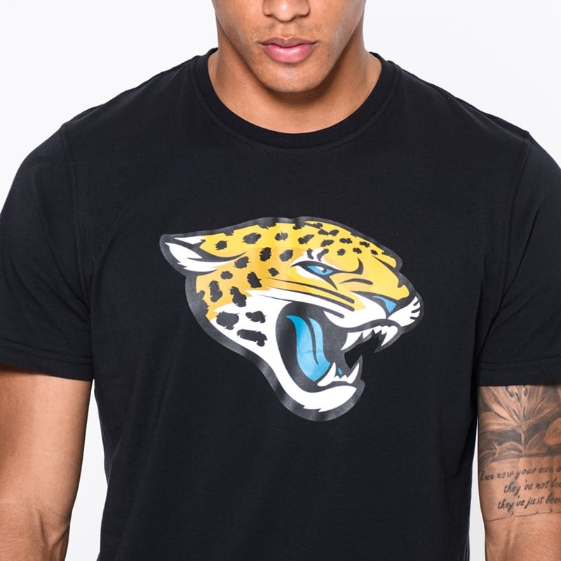 Black New Era Jacksonville Jaguars Team Logo T-Shirt | UFAL93854