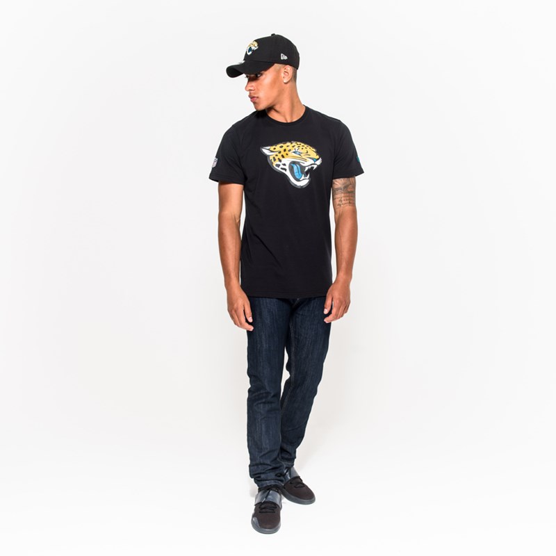 Black New Era Jacksonville Jaguars Team Logo T-Shirt | UFAL93854