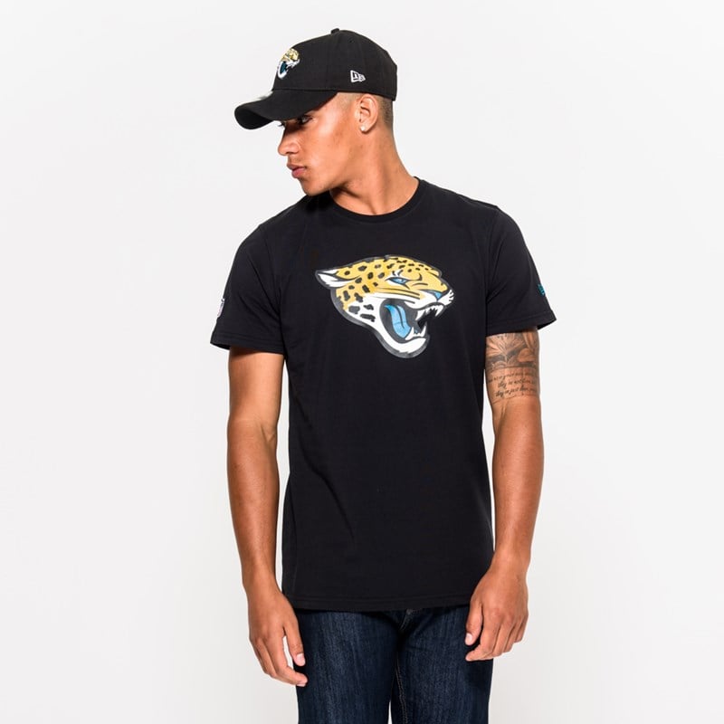 Black New Era Jacksonville Jaguars Team Logo T-Shirt | UFAL93854