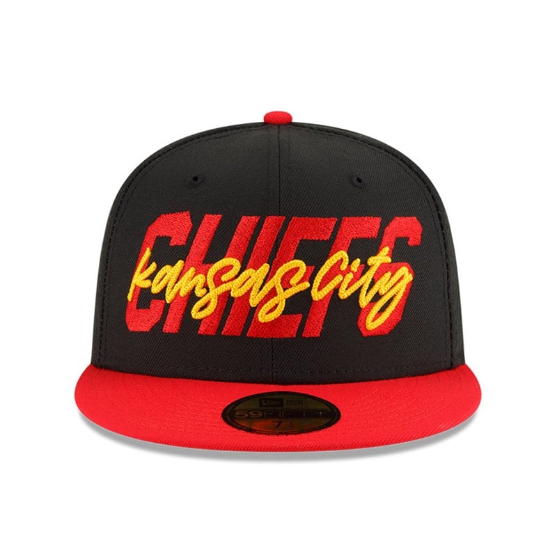 Black New Era Kansas City Chiefs NFL Draft Fitted Cap 59fifty | CYBP51286