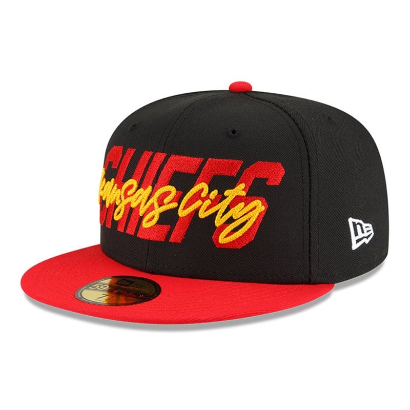 Black New Era Kansas City Chiefs NFL Draft Fitted Cap 59fifty | CYBP51286