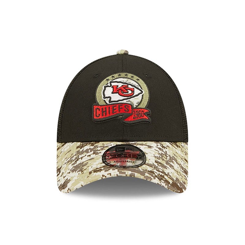 Black New Era Kansas City Chiefs NFL Salute To Service Cap Trucker | DGNC80193