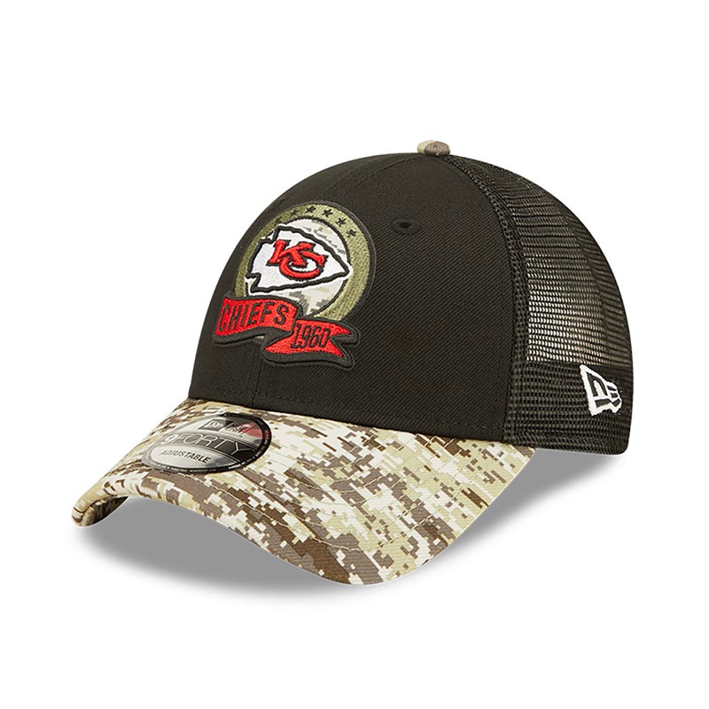 Black New Era Kansas City Chiefs NFL Salute To Service Cap Trucker | DGNC80193