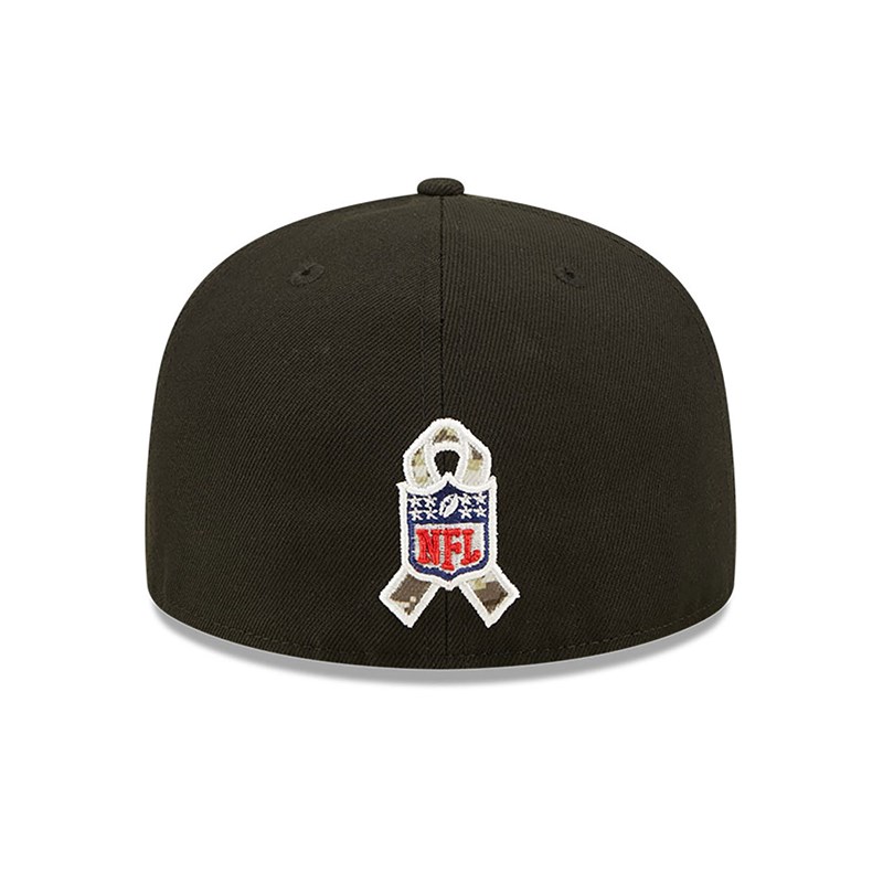 Black New Era Kansas City Chiefs NFL Salute To Service Fitted Cap 59fifty | HWDA15026